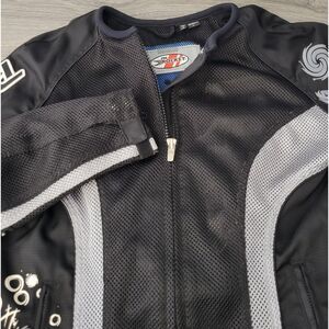 Joe Rocket Womens L Cleo Mesh Motorcycle Jacket Black‎ No Liner Back Pad Only